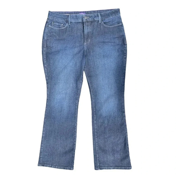 NYDJ Barbara Bootcut High Rise Studded Rhinestone Back Pocket Jeans Size 14P - Picture 4 of 12